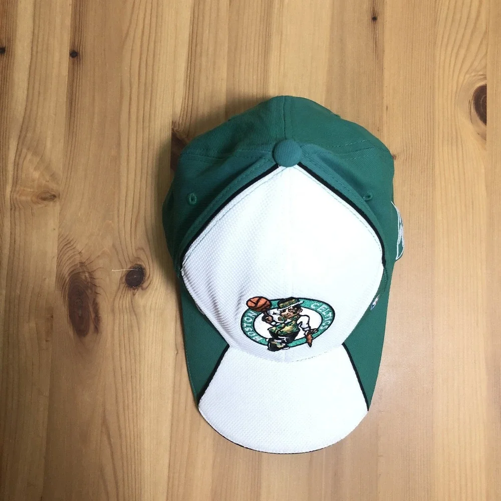 Boston Celtics Reebok Flexfit NBA Embroidered Cap Hat OSFA Green White
